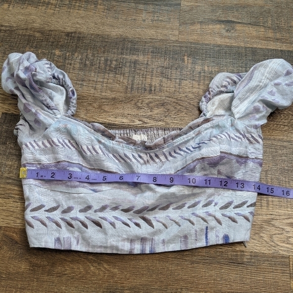 ARITZIA Wilfred Wander Blouse off shoulder linen shirt - Picture 3 of 10